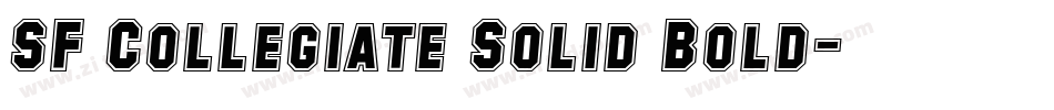 SF Collegiate Solid Bold字体转换